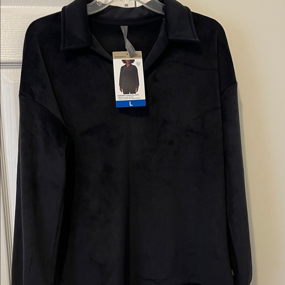 Black Long Sleeve Polo Shirt